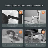 Extension Rotate Robotic Faucet Extender Arm Tap Universal 1080 Swivel Spray TK