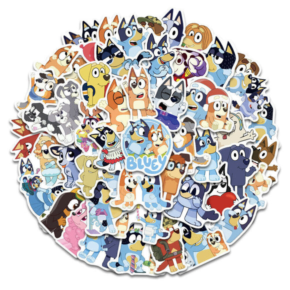 50pcs Bluey Bingo Bulk Stickers Kids Gift Party Decal Vinyl Waterproof Laptop P1