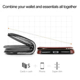 Wallet Case Shockproof Cover Flip Leather For iPhone 13 Pro Max- Black