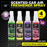 4PCE Car Air Freshener Spray Eliminate Odours Handy Automotive 60ml