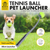 2 Sets Pet Dog Tennis Ball Launcher Chucker Thrower Long w/Ball Interactive 50cm