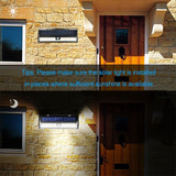 118 LED Solar Powered Motion Sensor Security Light Waterproof Garden Lamp Lights