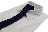 Mens Skinny Tie Plain Wedding Slim Necktie Formal Casual Narrow Dark Purple