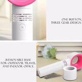 360° Mute Portable Bladeless Hand Held Mini No Leaf Handy Fan USB Cooler White
