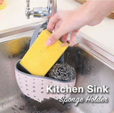 Kitchen Sink Faucet Shelf Sponge Dish Cloth Rack Holder Storage Organizer Pink
