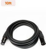 Cable XLR Cablecreation 10 Feet 3PIN Male to Female Balanced Microphone Cab