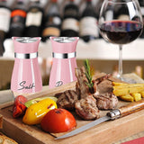 2 pieces Salt And Pepper Shakers Set Premium Stainless Steel Set - Pink