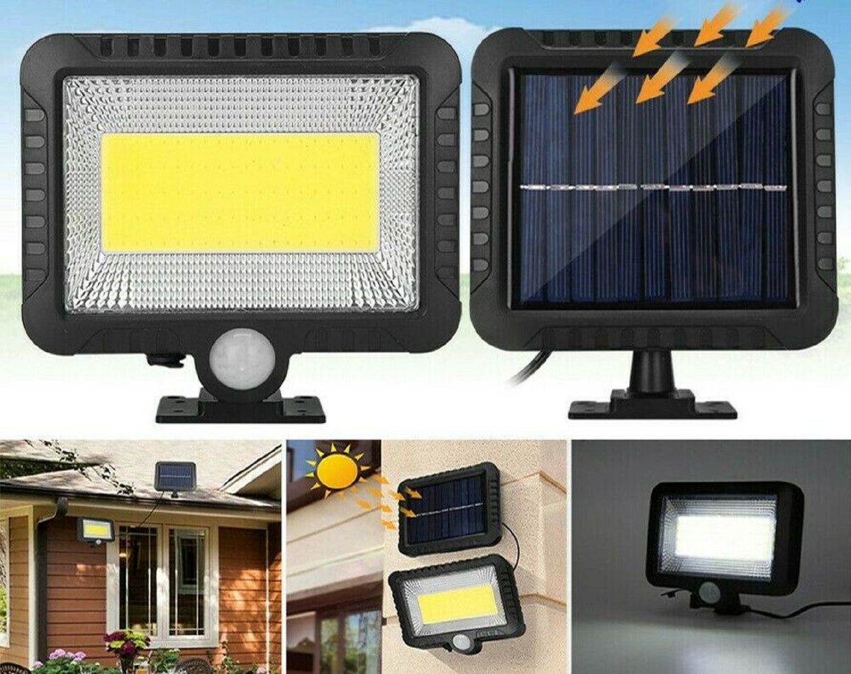 100 Led Solar Sensor Lights Light Motion Detection Security Garden Flo ...