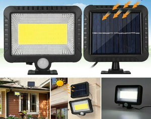 100 Led Solar Sensor Lights Light Motion Detection Security Garden Flood Lamp