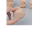 16PC Balancing Stone Wood Toy Creative Wooden Stacking Stone Building Blocks