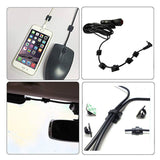 100x Cable Clips Holder Tidy Adhesive Home Car Wire Tie Fixer Drop Clamp Cord