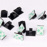 100x Cable Clips Holder Tidy Adhesive Home Car Wire Tie Fixer Drop Clamp Cord