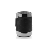 Stainless Steel Milk Frothing Jug Coffee Pitcher W/ Black Silicone Sleeve 350ml