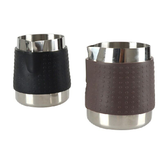 Stainless Steel Milk Frothing Jug Coffee Pitcher W/ Black Silicone Sleeve 350ml