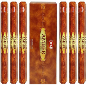 HEM Hexa Amber Incense Scents Meditation Aroma Fragrance 120 Sticks