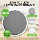 Lazy Susan Plastic Rotating Swivel TurnTable SpaceSaver Storage 30cm