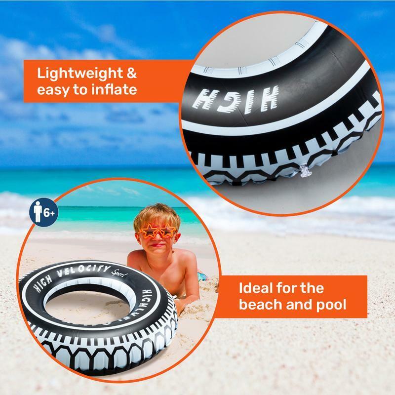 Inflatable Swim Rings Tyre Design Summer Fun Beach Toy Pool Holidays 9 ...